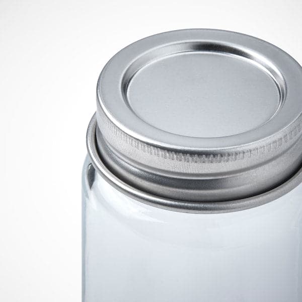 Ikea GULDFISK - Spice jar, clear glass/stainless steel, 6 cl