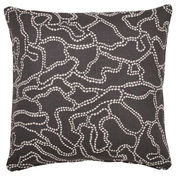 GULDFLY - Cushion cover, anthracite/off-white, 50x50 cm - best price from Maltashopper.com 10554189