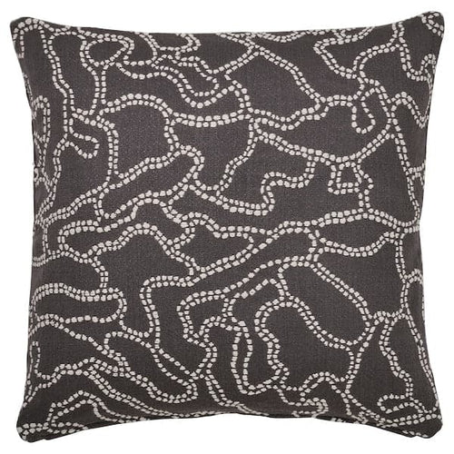 GULDFLY - Cushion cover, anthracite/off-white, 50x50 cm
