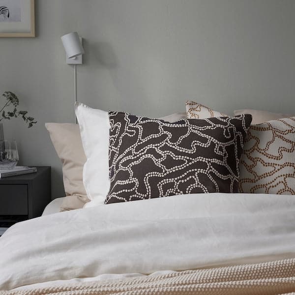 Ikea GULDFLY - Cushion cover, anthracite/off-white, 50x50 cm