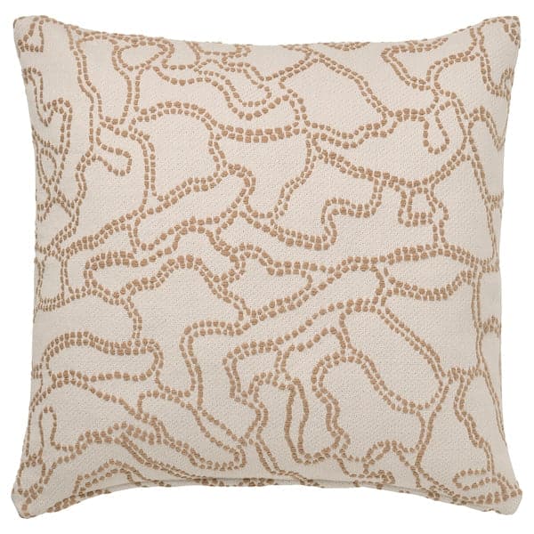 GULDFLY - Cushion cover, off-white/yellow-beige, 50x50 cm - best price from Maltashopper.com 30554188