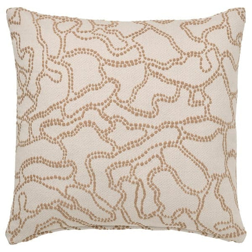 GULDFLY - Cushion cover, off-white/yellow-beige, 50x50 cm