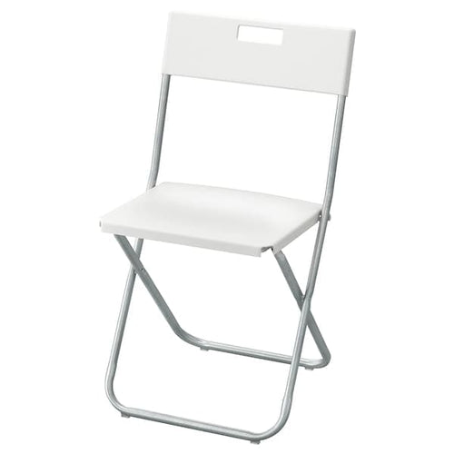 GUNDE - Folding chair, white ,