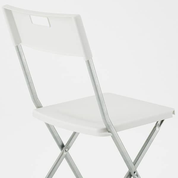 GUNDE - Folding chair, white - best price from Maltashopper.com 60217799