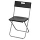 GUNDE folding chair, black, 37x78x45 cm