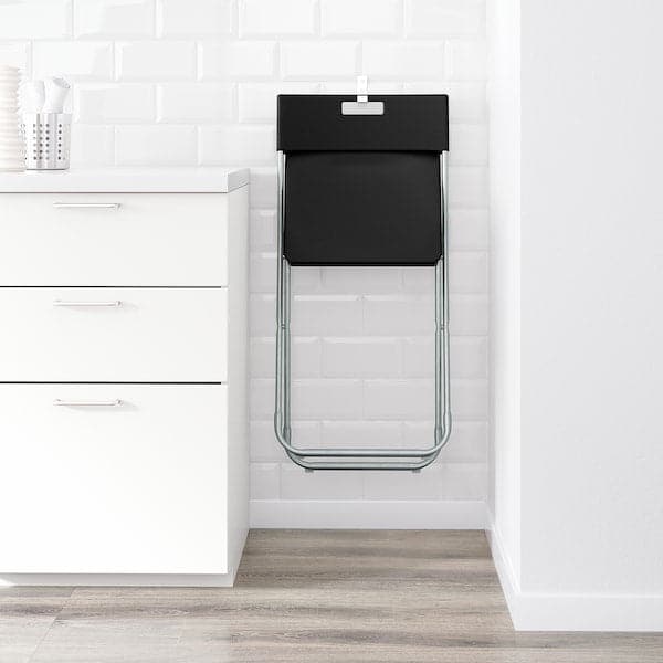 GUNDE - Folding chair, black - best price from Maltashopper.com 00217797