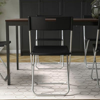 GUNDE - Folding chair, black - best price from Maltashopper.com 00217797