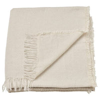 GUNNEMOR throw, off-white/grey-beige, 170x130 cm