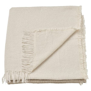 Ikea GUNNEMOR - Throw, off-white/grey-beige, 130x170 cm