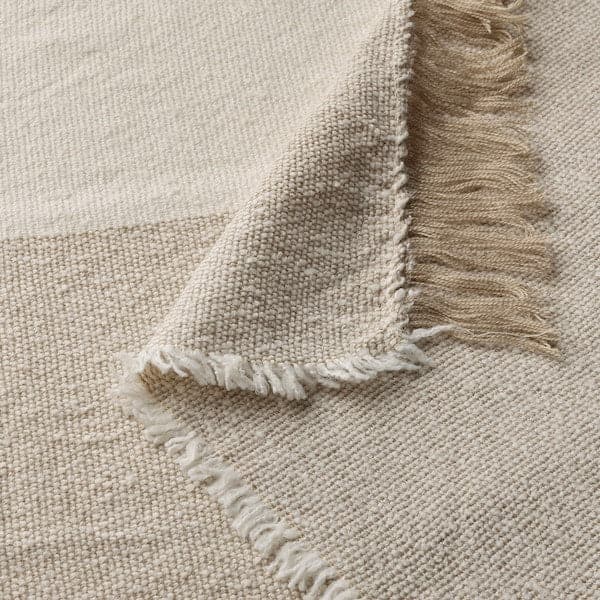 Ikea GUNNEMOR - Throw, off-white/grey-beige, 130x170 cm