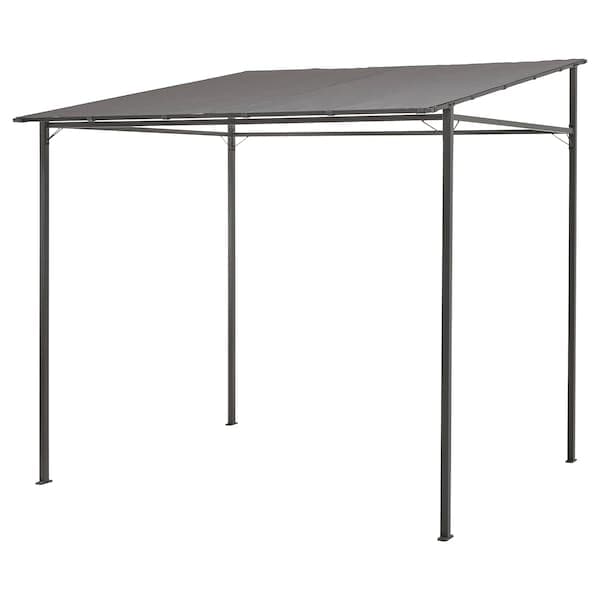 GUNNÖN - Gazebo, dark grey/grey, 238x233 cm