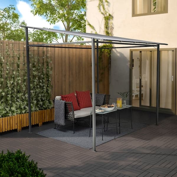 Ikea GUNNÖN - Gazebo, dark grey/grey, 238x233 cm