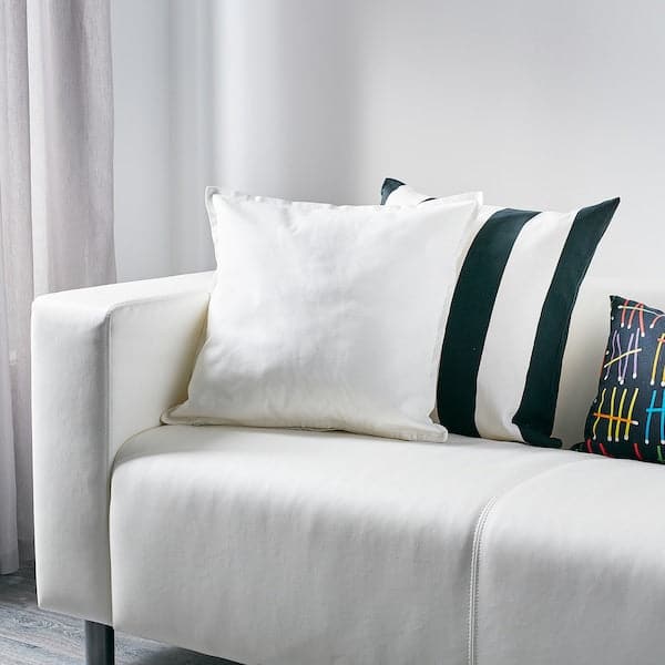 GURLI - Cushion cover, white, 50x50 cm - best price from Maltashopper.com 30281150