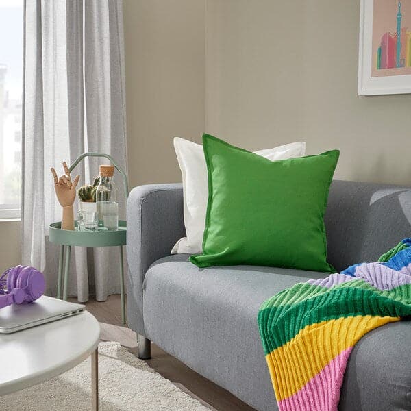 GURLI - Cushion cover, bright green, 50x50 cm - best price from Maltashopper.com 60554120
