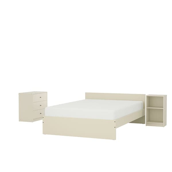 GURSKEN Full bedroom 3 pieces - light beige