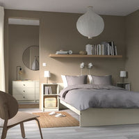 GURSKEN Bed structure with headboard - light beige/Luröy 140x200 cm - best price from Maltashopper.com 19408669