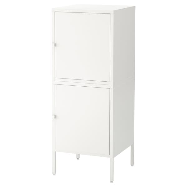 HÄLLAN - Storage combination with doors, white, 45x47x117 cm