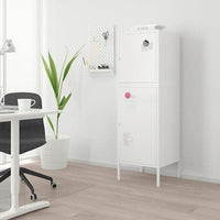 HÄLLAN - Storage combination with doors, white, 45x47x142 cm - best price from Maltashopper.com 59249409