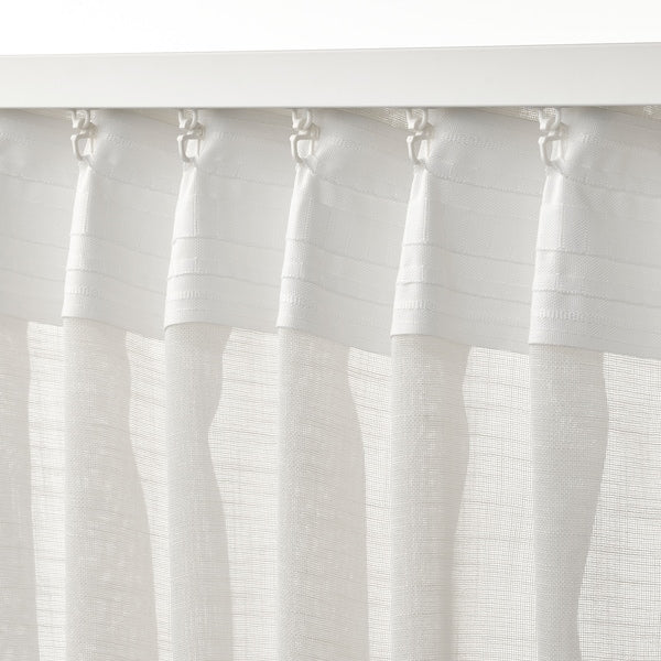 HÄLLEBRÄCKA - Thin curtain, 2 sheets, white,145x300 cm - best price from Maltashopper.com 70559674