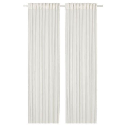Ikea HÄLLEBRÄCKA - Thin curtain, 2 sheets, white,145x300 cm