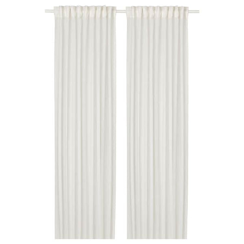HÄLLEBRÄCKA - Thin curtain, 2 sheets, white,145x300 cm