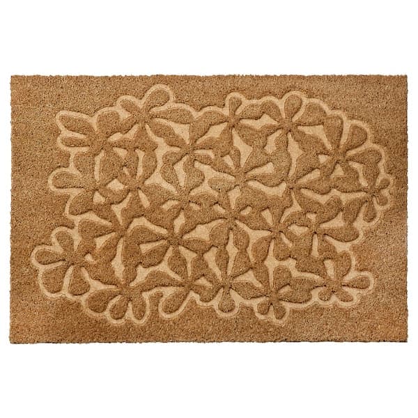 HÄNGBRO - Doormat, natural/beige flower, , 40x60 cm - best price from Maltashopper.com 30566704