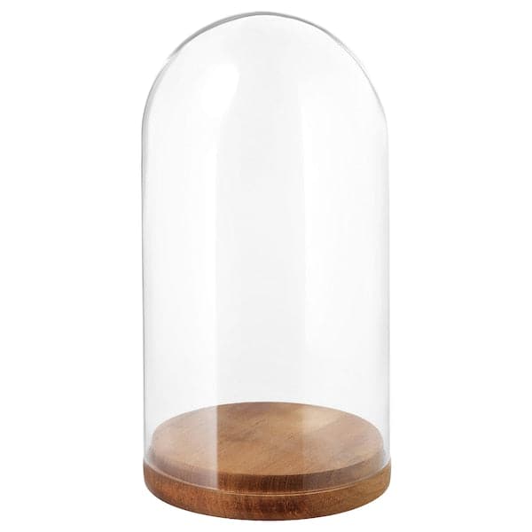 HÄRLIGA Glass bell with base - transparent glass 27 cm , 27 cm - best price from Maltashopper.com 40327303