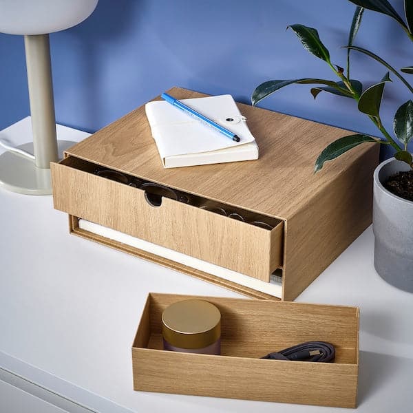 Ikea HÄSTVISKARE - Mini chest of drawers, oak effect, 32x24 cm