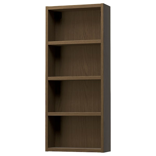 HAGAÅN - Wall open cabinet, brown oak effect, 40x15x95 cm
