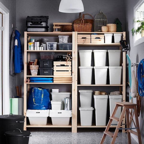 HÅLLBAR - Bin with lid, light grey, 22 l - Premium  from Ikea - Just €16.99! Shop now at Maltashopper.com