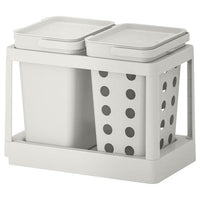 HÅLLBAR - Waste sorting solution, with pull-out ventilated/light grey, 20 l - best price from Maltashopper.com 99308816
