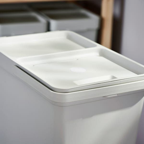 HÅLLBAR - Waste sorting solution, for METOD kitchen drawer/light grey, 57 l - best price from Maltashopper.com 99309694