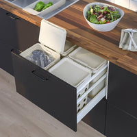 HÅLLBAR - Waste sorting solution, for METOD kitchen drawer ventilated/light grey, 40 l - best price from Maltashopper.com 39308923