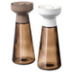 HALVTOM spice mill, glass/brown, 8 cm, 2 pack
