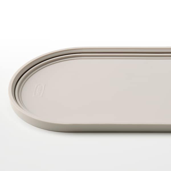 Ikea HALVVARM - Food container w lid and divider, stainless steel/beige, 0.7 l