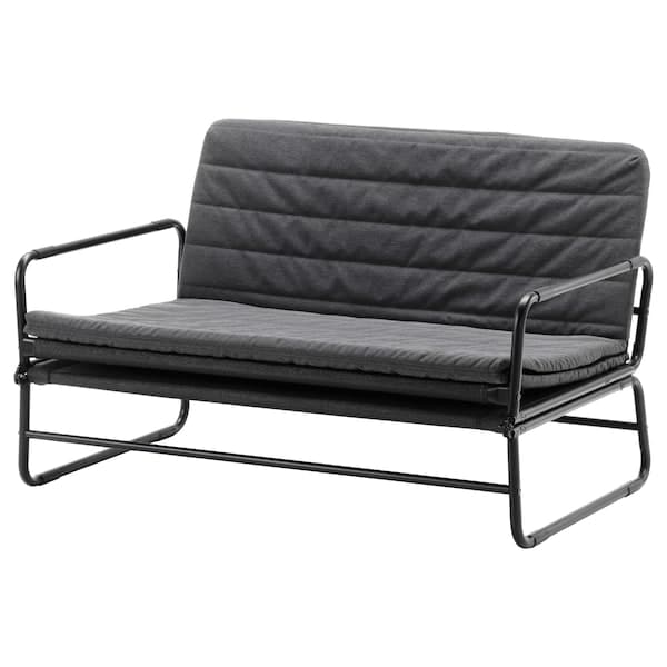 HAMMARN Sofa bed - Knisa dark grey/black 120 cm