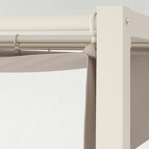 Ikea HAMMARÖN - Pergola, grey-beige/dark grey-beige, 300x300 cm