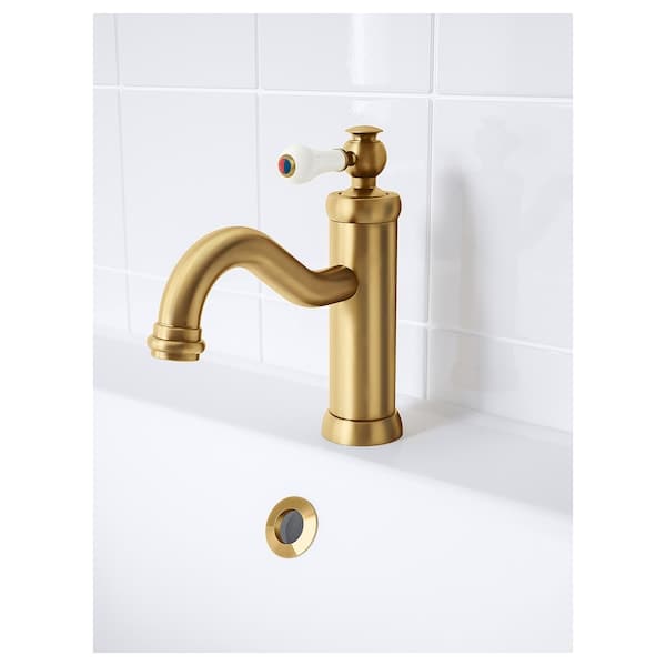 Ikea HAMNSKÄR Sink mixer/drain valve - brass color ,