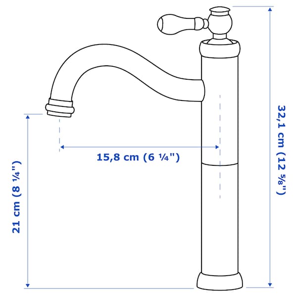 Ikea HAMNSKÄR - Washbasin mixer, high, chrome