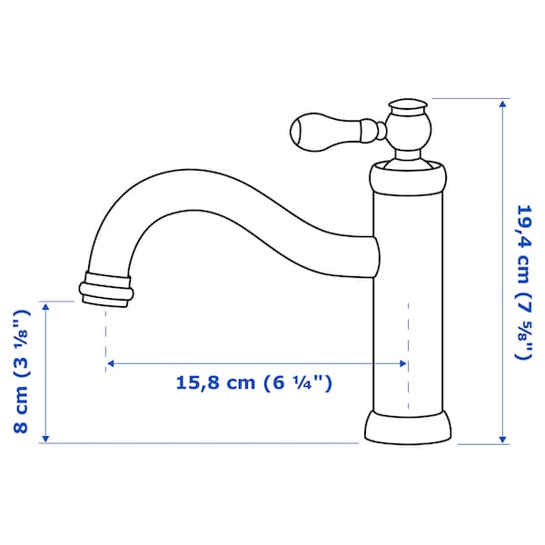 Ikea HAMNSKÄR - Washbasin mixer, brass-coloured