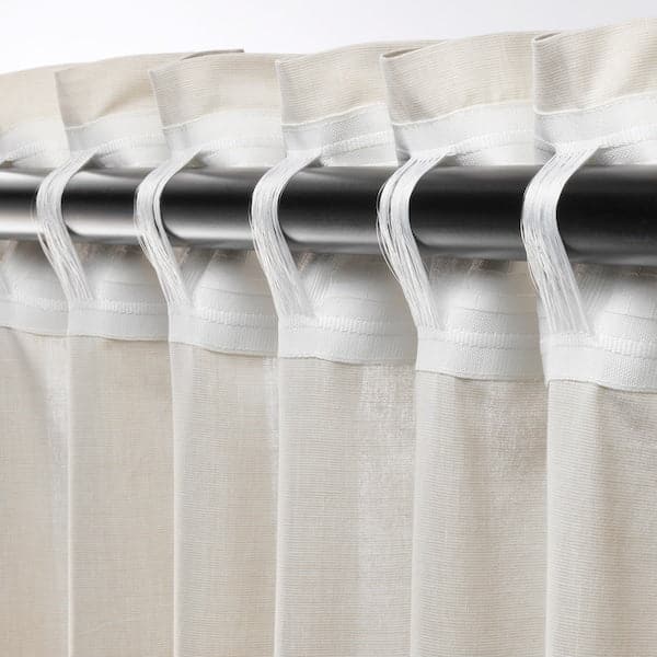 HANNALILL Curtains, 1 pair - beige 145x300 cm , 145x300 cm - best price from Maltashopper.com 20410888