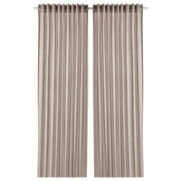 HANNALILL Curtains, 1 pair - light brown 145x300 cm , 145x300 cm - best price from Maltashopper.com 10498457