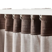 HANNALILL Curtains, 1 pair - light brown 145x300 cm , 145x300 cm - best price from Maltashopper.com 10498457