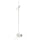 HÅRSLINGA / LUNNOM - Floor lamp with bulb, white/clear glass ,