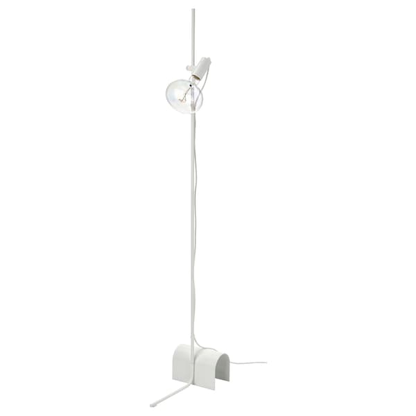 HÅRSLINGA / MOLNART - Floor lamp with bulb, white / multicoloured elliptical shape , - best price from Maltashopper.com 99505591
