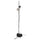 HÅRSLINGA / MOLNART - Floor lamp with bulb, black/globe transparent glass grey ,