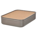 HARVMATTA box with compartments, dark grey-beige, 24x18x6 cm