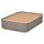 HARVMATTA - HARVMATTA Box with compartments, dark grey-beige, 24x18x6 cm