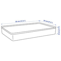 HARVMATTA - Box with lid, anthracite, 24x35x6 cm - Premium  from Ikea - Just €16.99! Shop now at Maltashopper.com