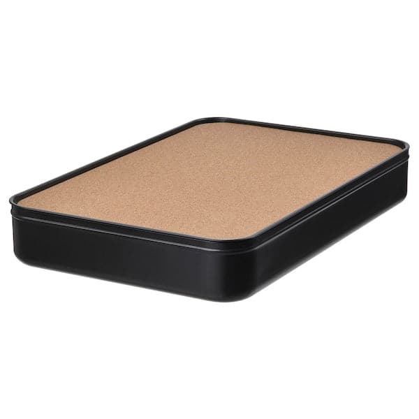 HARVMATTA - Box with lid, anthracite, 24x35x6 cm - best price from Maltashopper.com 30555300
